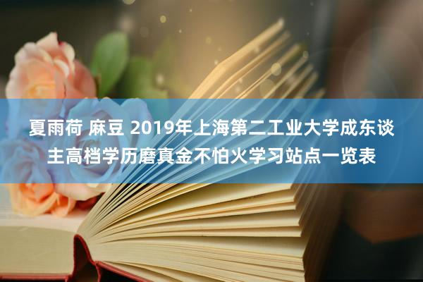 夏雨荷 麻豆 2019年上海第二工业大学成东谈主高档学历磨真金不怕火学习站点一览表