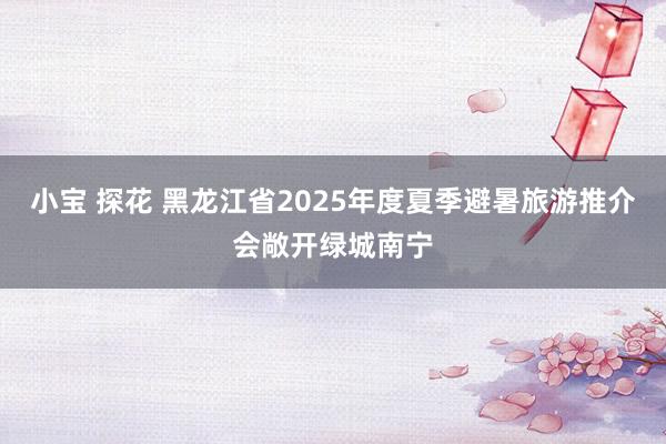 小宝 探花 黑龙江省2025年度夏季避暑旅游推介会敞开绿城南宁